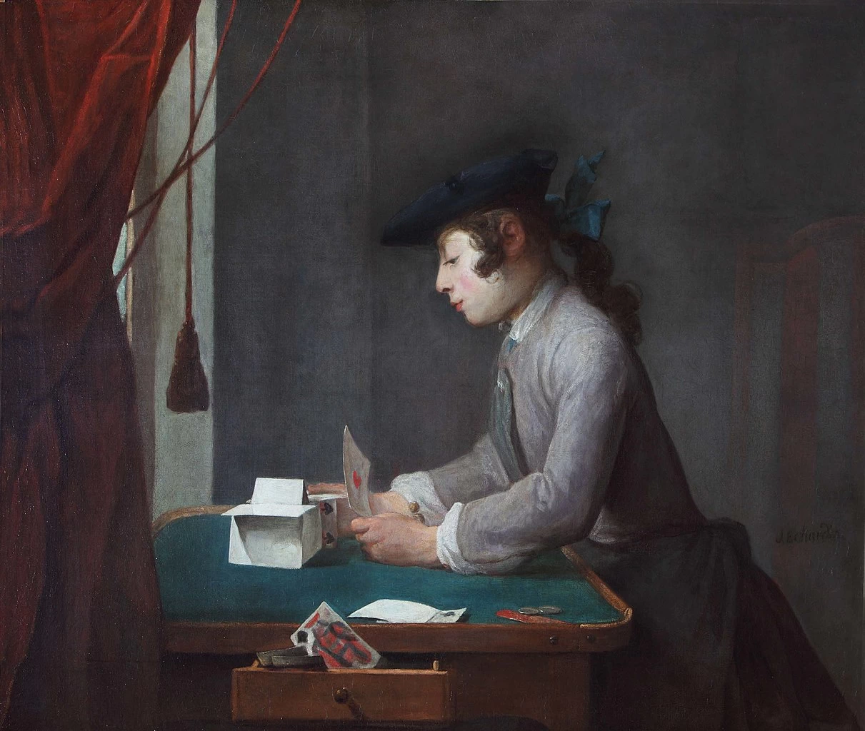 Jean Siméon Chardin - 118, Ragazzo che costruisce un castello di carte, National Trust places